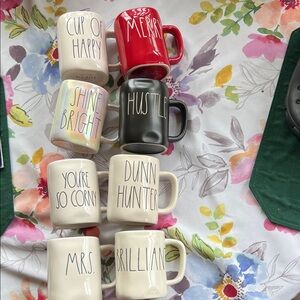 8 Rae Dunn mug collection
